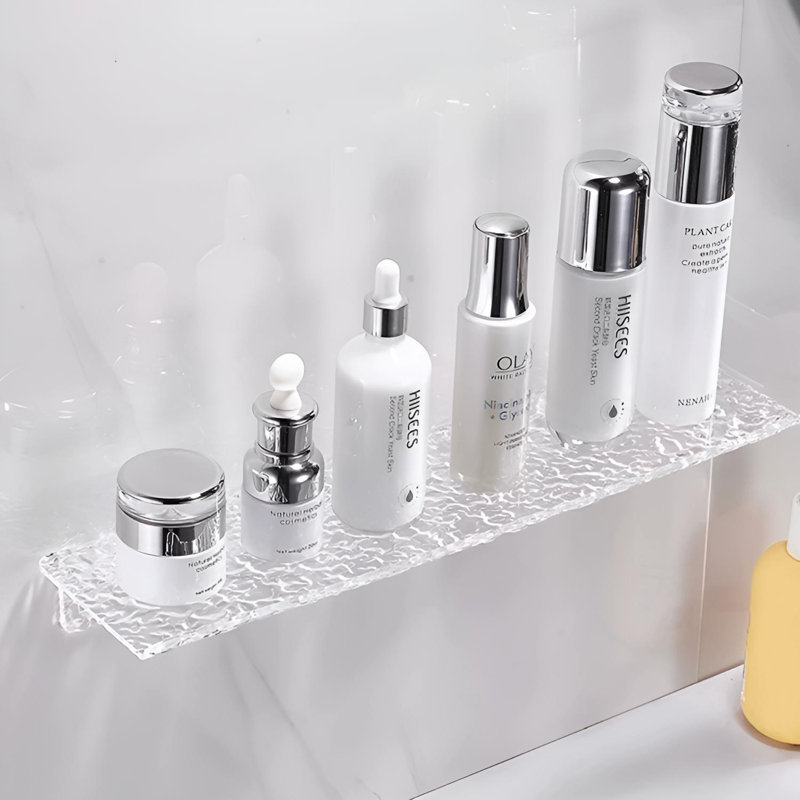 Tablette murale modulaire pour salle de bain - Organisateur de rangement réglable sans perceuse