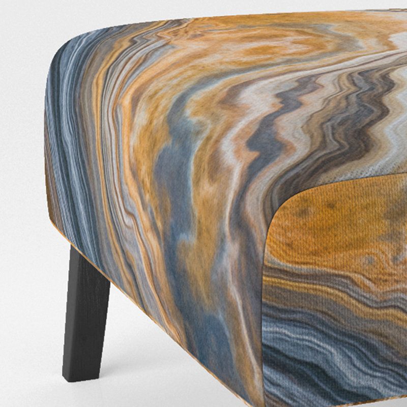 Fauteuil de chambre Berendien , Mélange de polyester orange