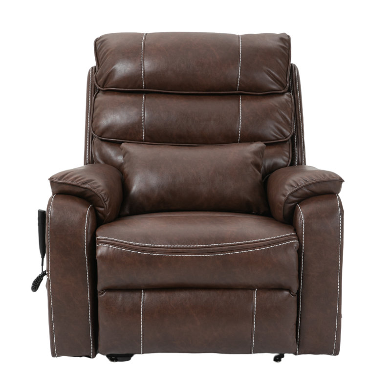 Kulreet Lay Flat Recliner in 74.8" Length, Dual Motor Power Lift Chair with Lumbar Pillow, Wireless Phone Charger & Cup Holder