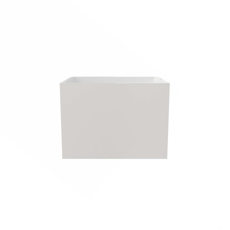 Acrylic Freestanding Soaking Bathtub With Built-In Seat – Gloss White