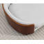 Lit pour chien surélevé de style scandinave avec pattes en bois massif et dossier en bois courbé noyer, velours gris clair, grande taille