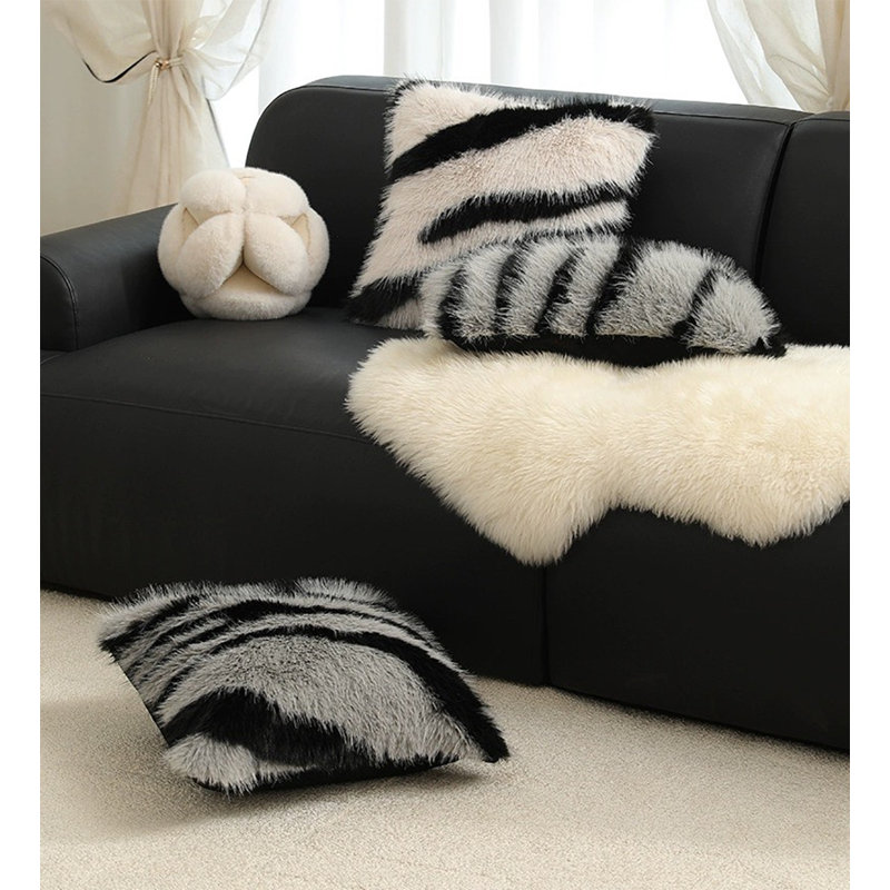 Animal Print Throw Pillow, White Animal Print, 12"H x 20"W, Rectangular