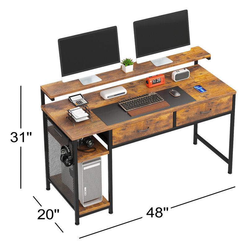 Shareny Metal Base Computer Desk