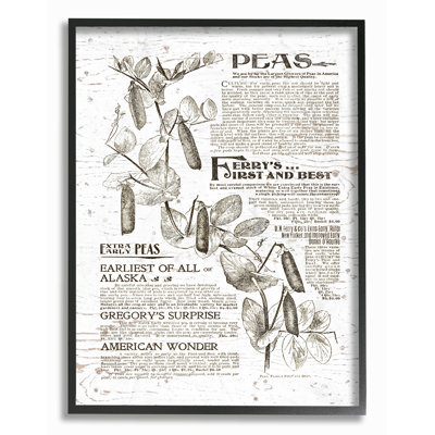 " Vintage Peas Sign " by Lettered And Lined