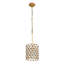 Luminaire suspendu en cristal Windsor - l 11,5 po - or français / noir mat