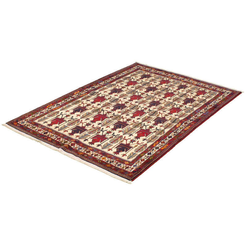 Tapis de zone en laine 7 pi 7 po x 8 pi 7 po à la main one-of-kind-noué la 2010 keisari Hrahad