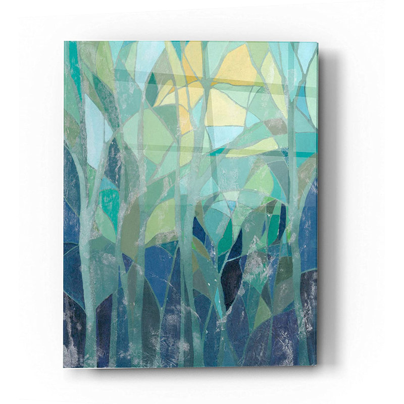 Stained Glass Forest I by Grace Popp - Painting on Canvas, 122cm H x 81cm W, Wrapped Canvas