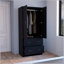 Taly Armoire with Double Doors, 2 Drawers, and Hanging Rod for Organized Storage and Modern Design