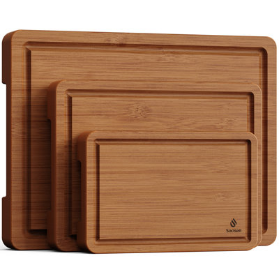 3 Pcs Bamboo Cutting Board for Kitchen