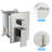 10 Inch Square Shower System With Rough - In Valve, Adjustable Slide Bar, Rainfall Shower, Handheld Spray, Balanced Brushed Nickel Easy Installation,