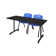 Nicklos T-Base Training Seminar Table, 2 M Stack Chairs