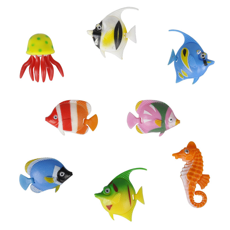 8 Piece Artificial Tropical Fish Set
