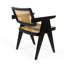 Chaise en teck teinté et rotin naturel-2050270114