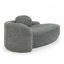 Canapé-lit simple ovale moderne avec dossier intégré, accoudoir latéral et coussin pour la chambre à coucher-129944258