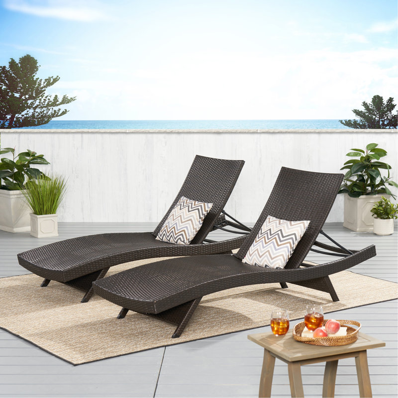 Chaise longue en osier Salem