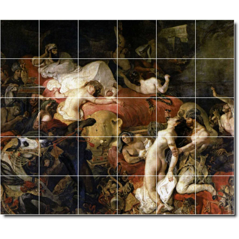 Carreau de céramique décorative 25,5 po x 21,25 po 4,25 po x 4,25 po, Nu 02535