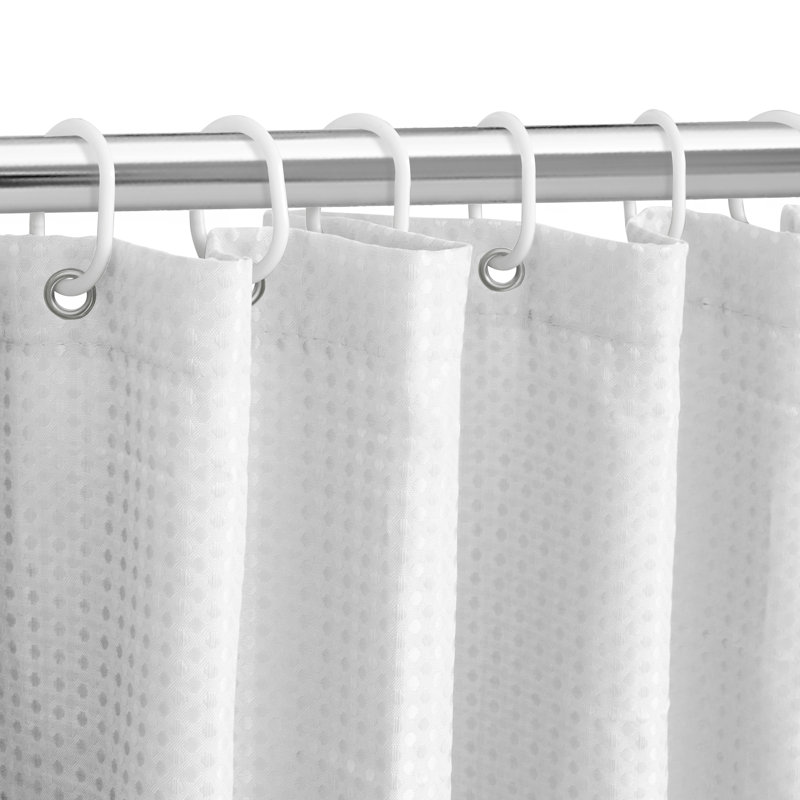 Rideau de douche Utopia Alley Waffle, Blanc