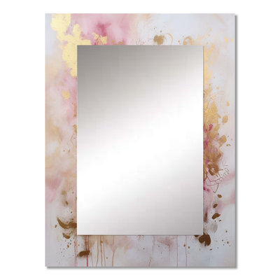Rose Gold Mandala III - Boho Mandala Unique Wall Mirror, Traditional Mirror, Printed Metal Art