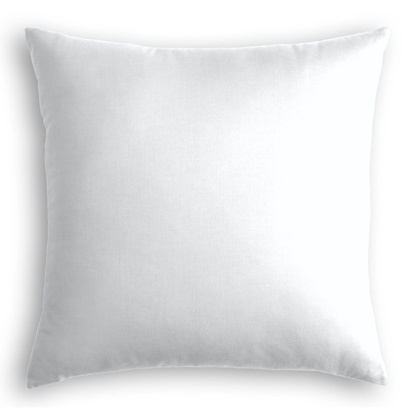 Housse de coussin carrée, 16 po x 16 po, Blanc brillant, Duvet