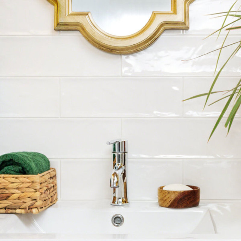 Santa Monica 4x12 Polished Ceramic Subway Tile, White