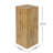 Wood-Look Square-Column MGO End Table,  H33.75",Wood-Like Distressed Finish, Mix With Different Heights, Indoor Outdoor Use,Natural Color-1044930707-1044930704