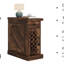 Table de bout étroite avec tiroir et armoire Rustic