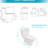 White Ceramic Toilet With Dual Flush - Fade- Glaze, Soft Closing Lid Function Quiet