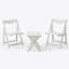 Ensemble de petites tables et chaises pliantes avec 2 chaises et table rectangulaire blanc
