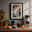 Swimming Koi Japandi - Framed Print-853812577-853812579