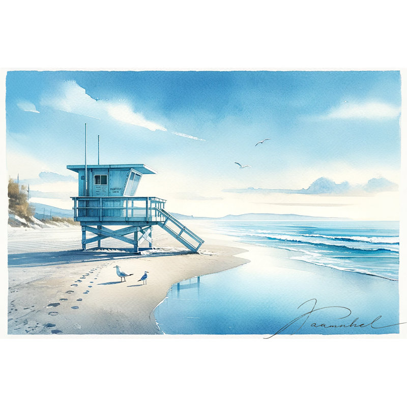 Beachitude Solitude - Tour de sauveteur, H 24 po x l 36 po x P 1,5 po
