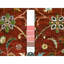 2 pi 7 po x 3 pi 10 po rouge rouille, tissage dense, laine douce, colorants végétaux, sultan afghan avec motif floral sur l'ensemble, noué à la main, échantillon, tapis, tapis oriental