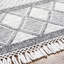 Aneria géométrique tissé à plat recyclé P.E.T. Tapis intérieur / extérieur gris-793550566
