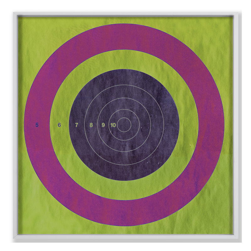 Cible verte ciblée par Chris Dunker - cadre flottant sur toile