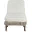 Chaise longue d'extérieur en oléfine crème et osier Audiel-129907351
