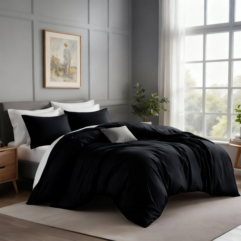 Luxury Grey Microfiber Duvet Cover Set – Hotel-Quality, Ultra-Soft, Durable, Lightweight Bedding With Matching Pillowcases