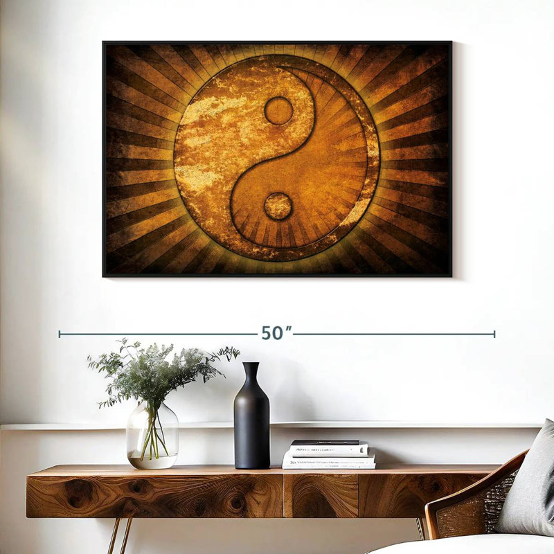 Kerrick Sun Rays Yin Yang, H 27 po x l 40 po