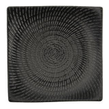 Urban Black Curve Square Plates, 7", by Luzerne