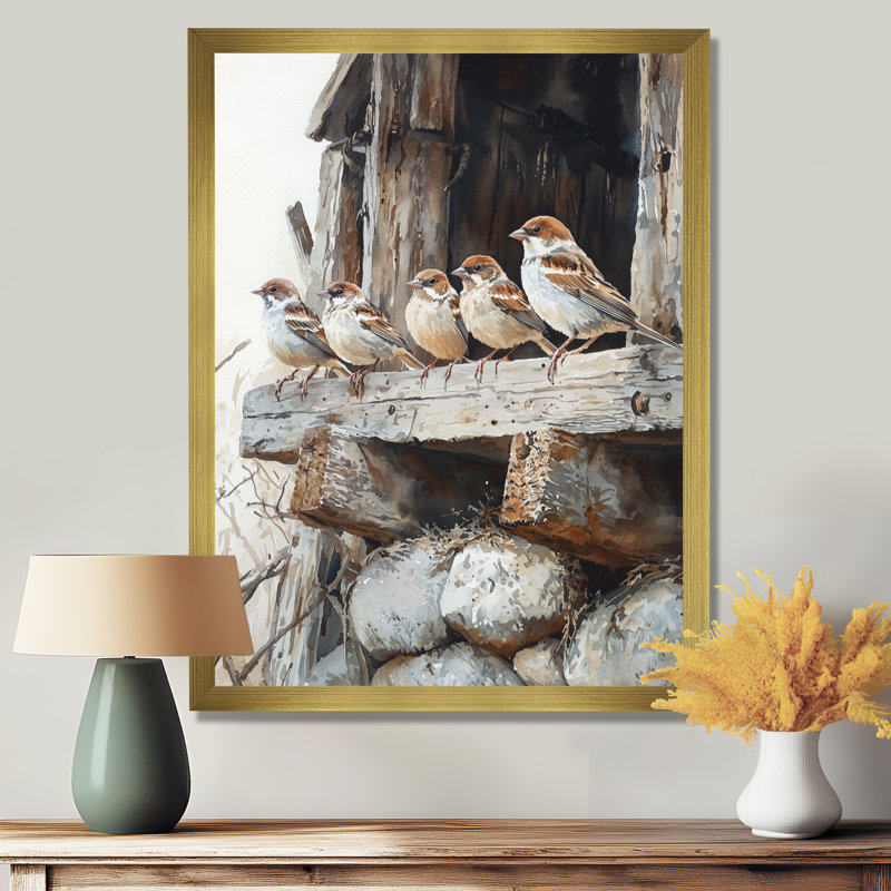 Geaux - Animals Wall Art Prints, H 20 po x l 12 po, Reproduction encadrée d'une seule photo, Doré