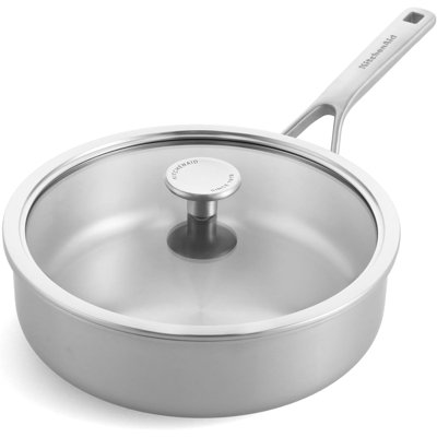 KitchenAid Multi-Ply Stainless Steel 24cm/3.1 Litres Skillet with Lid