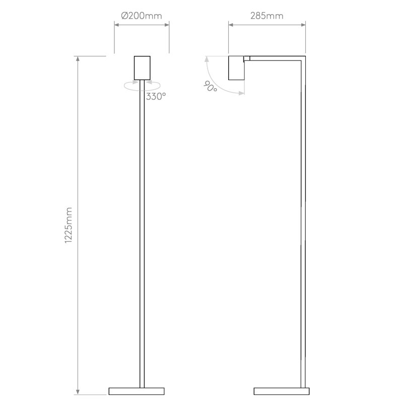 Ascoli Task Floor Lamp, Matte White
