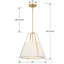 Luminaire suspendu tambour 3 lumières Altman-1346776125