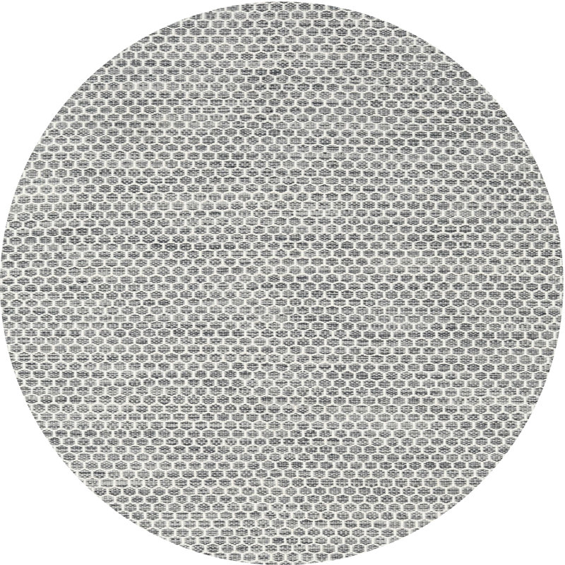 Tapis gris zone contemporaine Ingle, Rond 6 pi x 6 pi