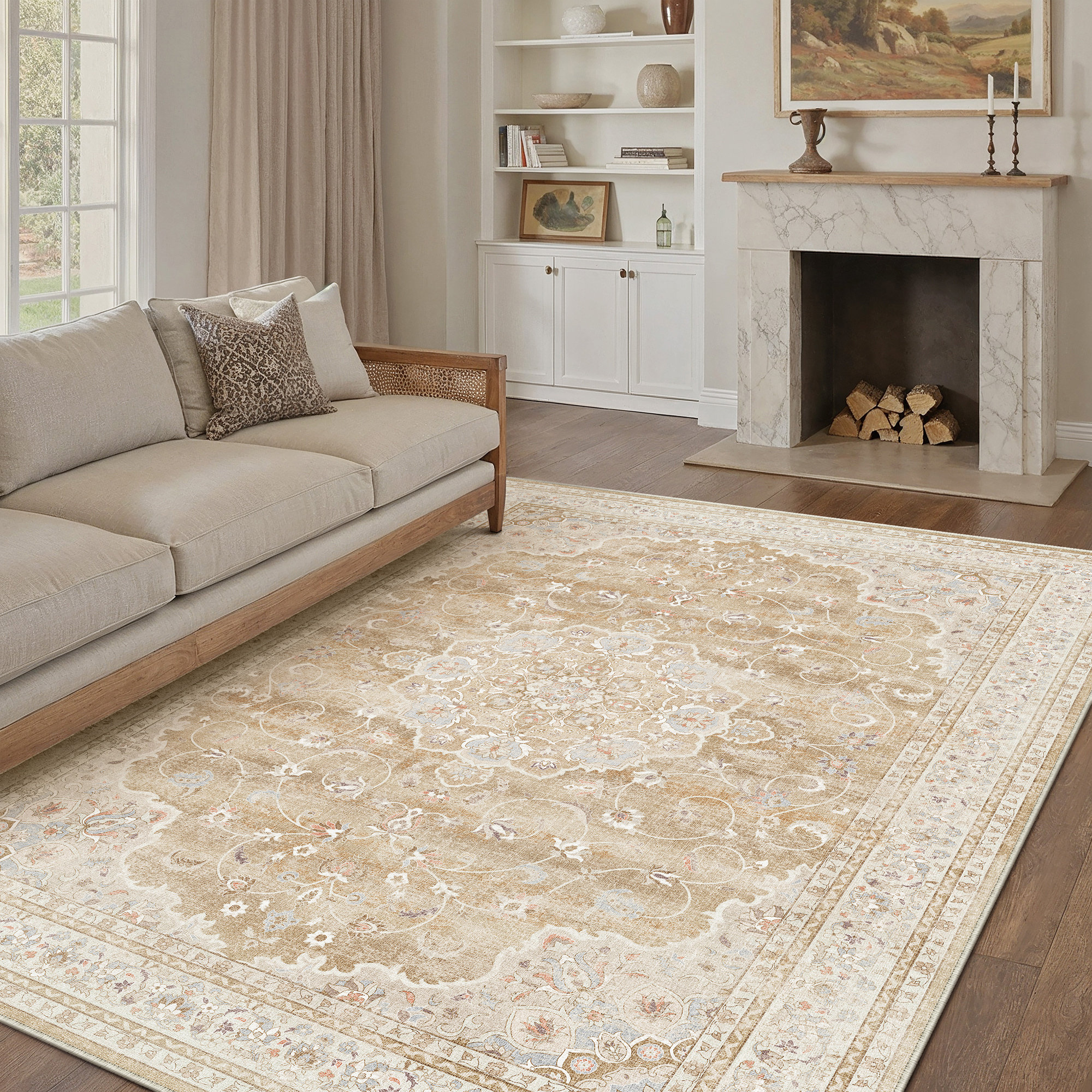 Wayfair Tan Rugs Dakota Fields Haven Classic Persian Style Area Rug in Light Brown ...