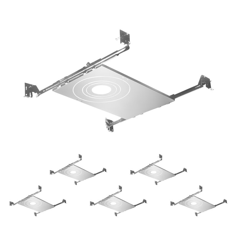6 PK New Construction Recessed Lighting Mounting Plate for 3/4/6 Inch with Extendable Hanger Bars