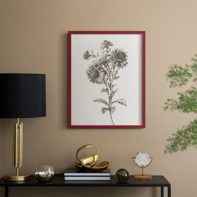 Impression florale vintage encadrée CECXVII - bois massif