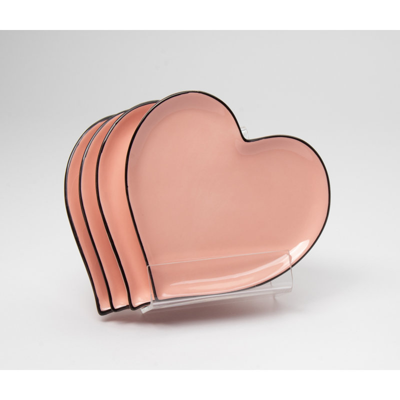 Ensemble de 4 assiettes Happy Heart
