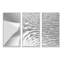 Fractal Curved White 3D Waves - 3 pièces, cadre flottant, impression sur toile-1735040986-1735040981