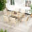 Calluna Willesden Rectangular Aluminum Dining Set with Cushions-586037048-586037049