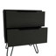 Table de chevet Skyoner 2, pieds Harpin, deux tiroirs-795479791