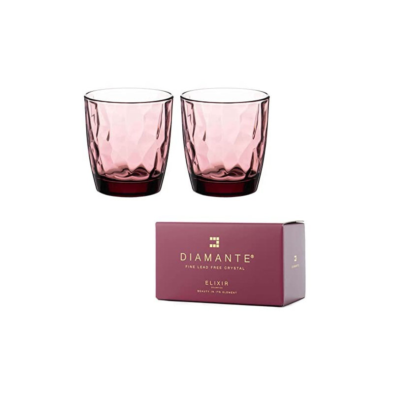 All Rounder Coloured Tumblers â€˜Mosaic' - Set of 2, Pink